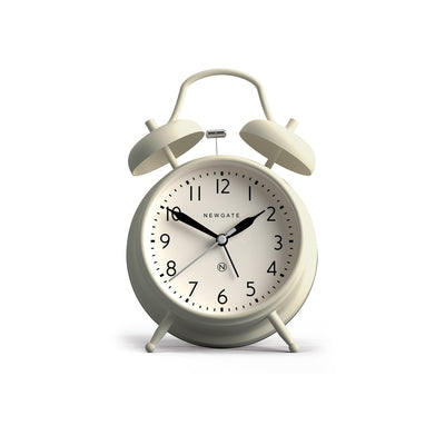 Classic Twin-Bell Alarm Clock - Matt Linen White - CGAM587LW - Front