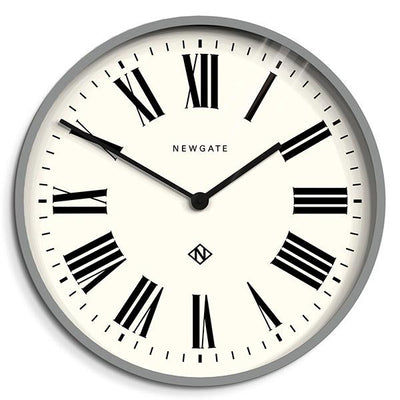 Large Grey Roman Numeral Wall Clock - Newgate Italian NUMONE148PGY