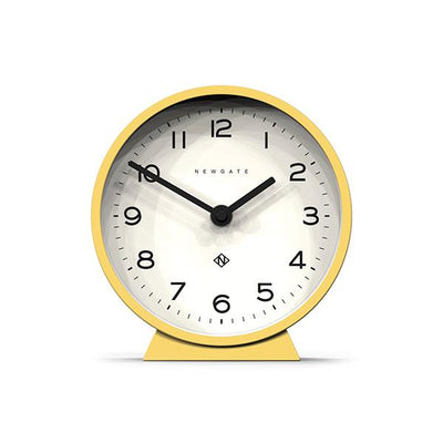 Modern Yellow Mantel Clock - Colourful Contemporary - Newgate MMAN678CHY